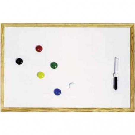 Бяла дъска с дървена-3339