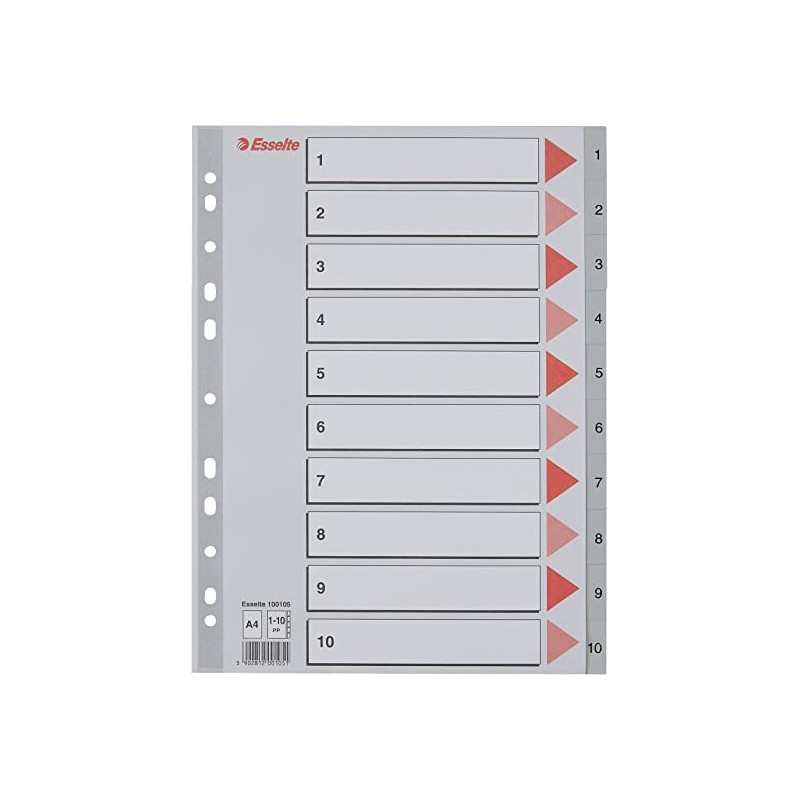 РазделителиPVC, 1-10 цифри, сиви 170110