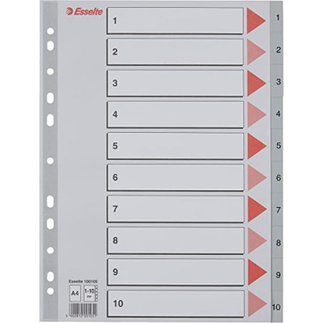 РазделителиPVC, 1-10 цифри, сиви 170110