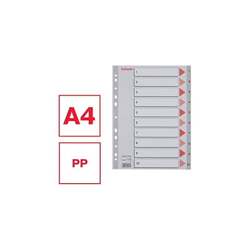 РазделителиPVC, 1-10 цифри, сиви 170110