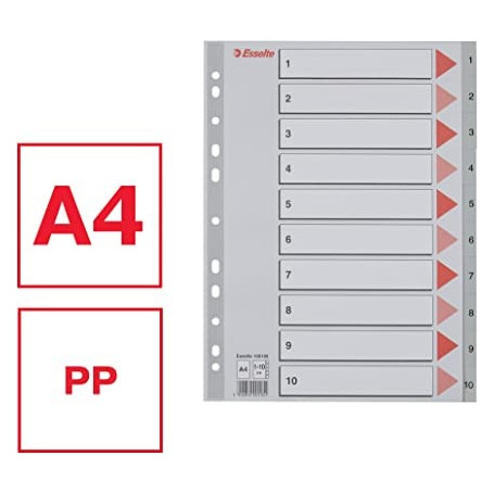 РазделителиPVC, 1-10 цифри, сиви 170110