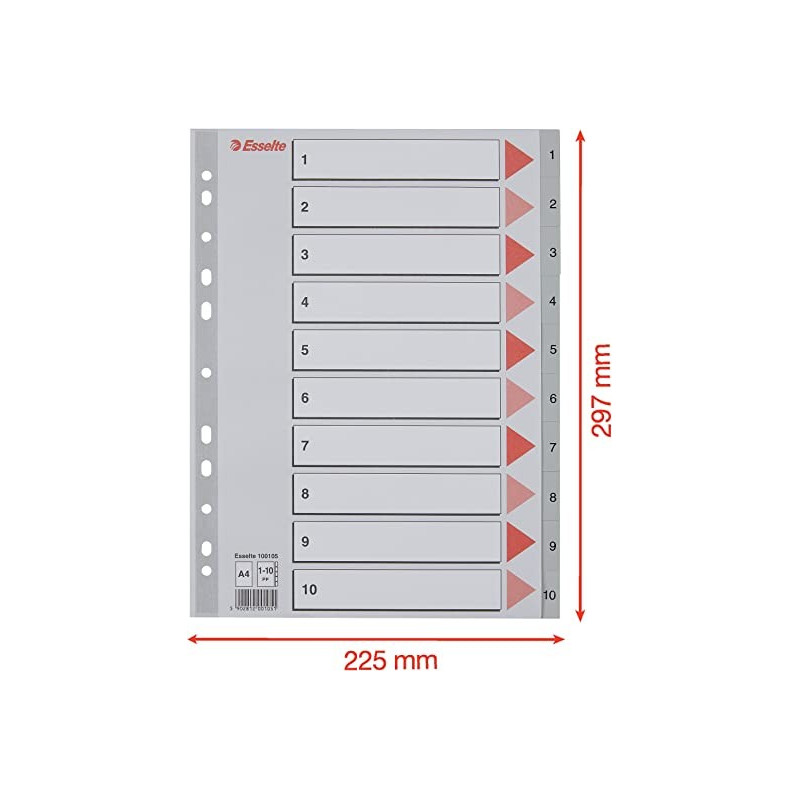 РазделителиPVC, 1-10 цифри, сиви 170110