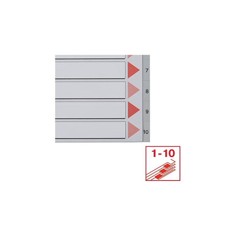РазделителиPVC, 1-10 цифри, сиви 170110