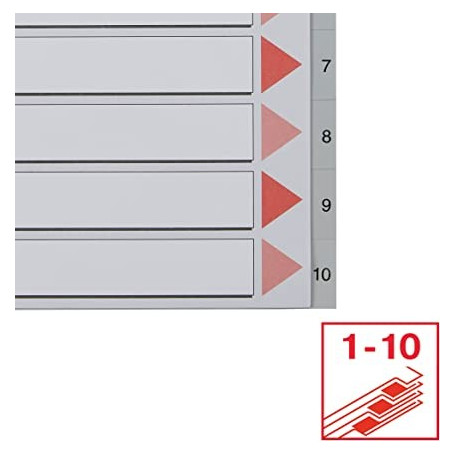 РазделителиPVC, 1-10 цифри, сиви 170110
