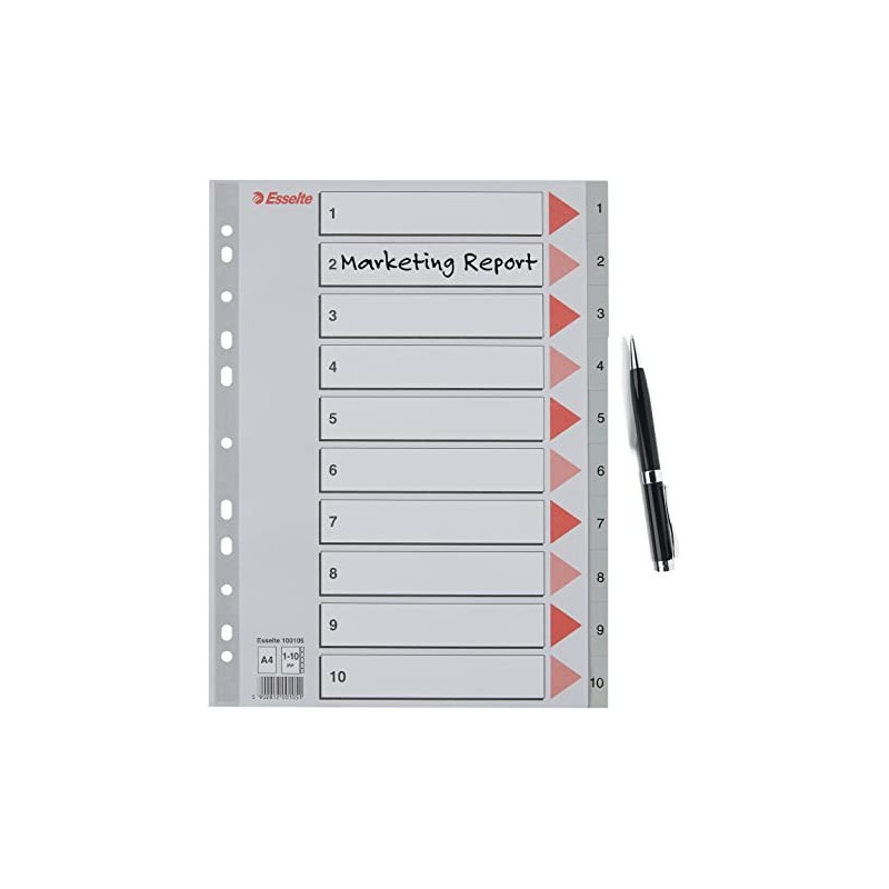 РазделителиPVC, 1-10 цифри, сиви 170110