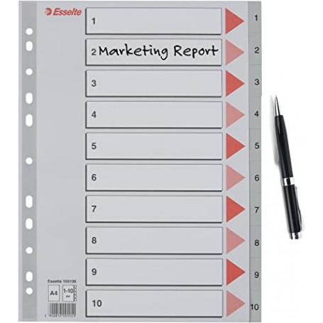 РазделителиPVC, 1-10 цифри, сиви 170110