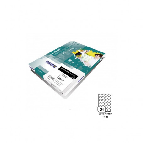 Етикети Rayfilm Everyday, кръгли ф 45 мм, 24 броя на лист 060245