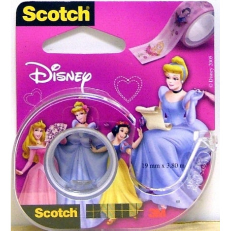 Държач c лепяща лента Scotch® Disney Princess, 19 мм х 3.80 м  050627