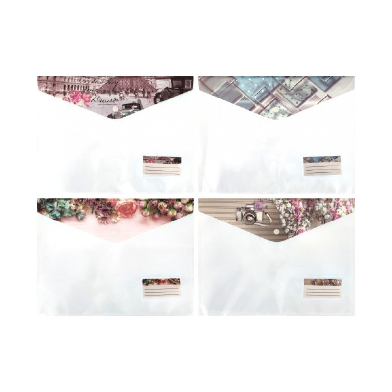 Папка с копче А4+, с разширение и джоб за визитка 163813