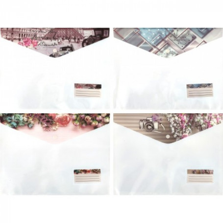 Папка с копче А4+, с разширение и джоб за визитка 163813