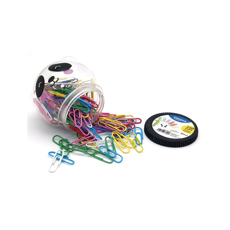 Кламери Panda, 28 мм, 150 бр., цветни 110102