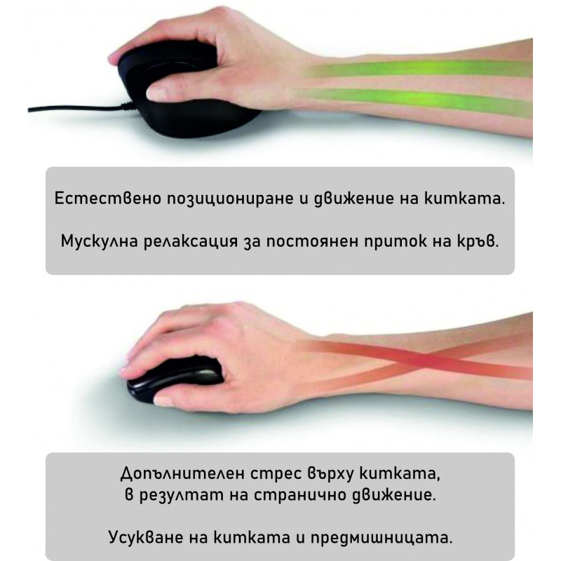 Компютърна мишка Hama EMW-500, безжична, ергономична 131167