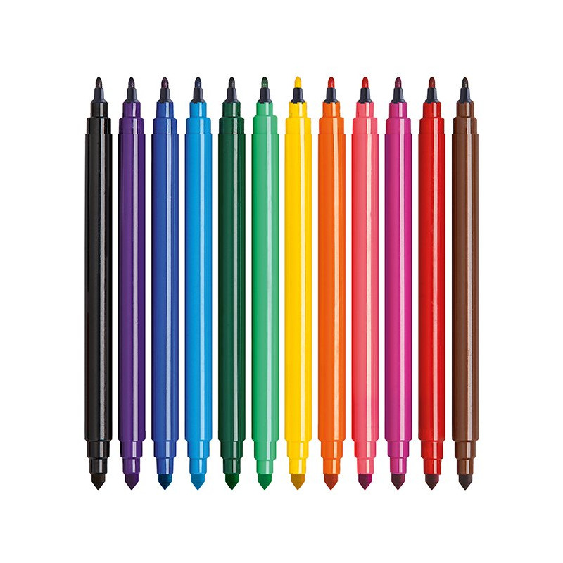 Маркери Campus College, 24 цвята, 2-4 мм, двувърхи 210105