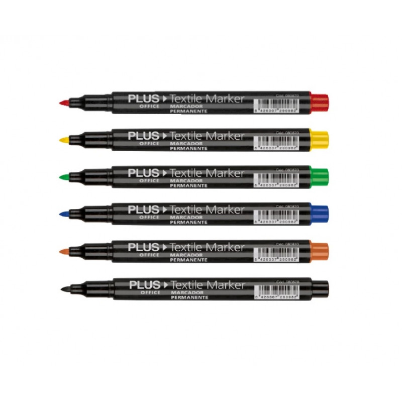 Маркери Plus Textile, 6  ⋙ на цена от 10.50лв  - Allegro-bg.com