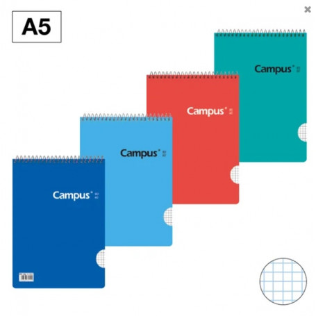 Бележник Campus А5, 80 листа, спирала, каре 020553