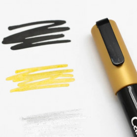 Перманентен маркер Campus Acrylic, 2,0 мм, 4 цвята металик, акрилен 2