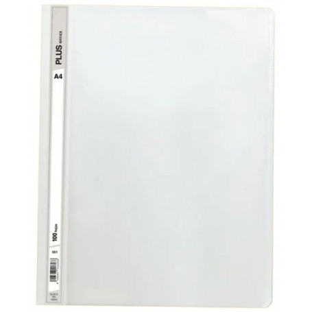 Папка РР, А4 +, с пластмасова машинка, бяла 1608441