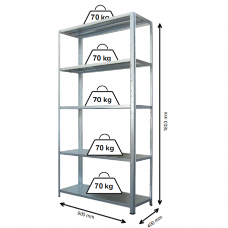 Стелаж FX 900/400/1800 ⋙ на цена от 89.01лв  - Allegro-bg.com