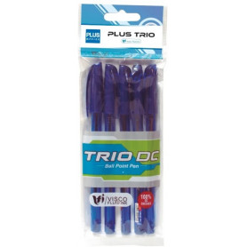 Химикалка Plus Trio, 5 бр., син 2206545