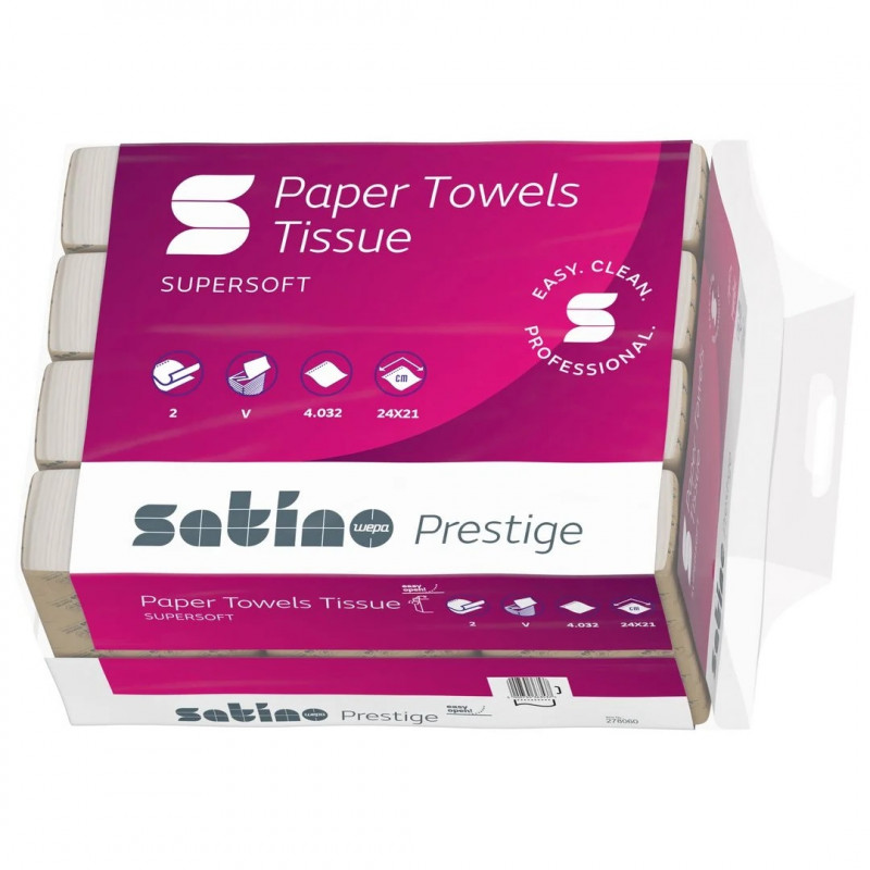 Кърпи за ръце, V-сгъване, 336 броя, двупластови, целулозни 111403