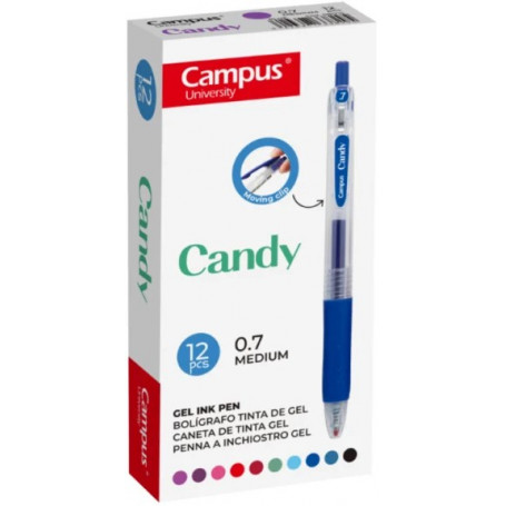 Химикалка Campus Candy, 0,7 мм, гелово мастило 220250