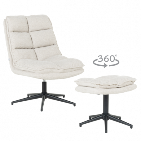 Кресло с табуретка JANET ⋙ на цена от 384.00лв  - Allegro-bg.com