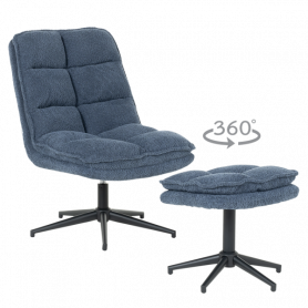 Кресло с табуретка JANET ⋙ на цена от 384.00лв  - Allegro-bg.com