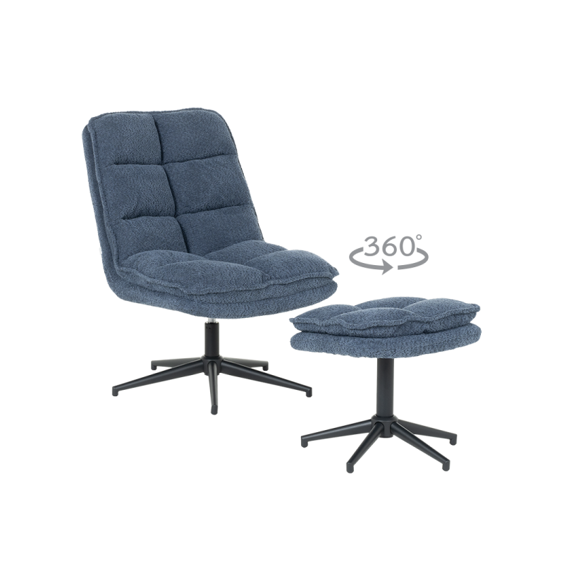 Кресло с табуретка JANET ⋙ на цена от 384.00лв  - Allegro-bg.com