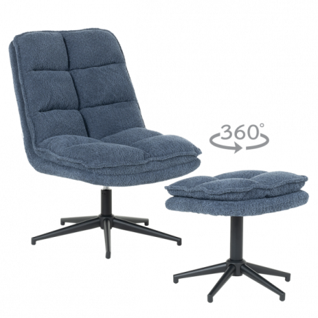 Кресло с табуретка JANET ⋙ на цена от 384.00лв  - Allegro-bg.com