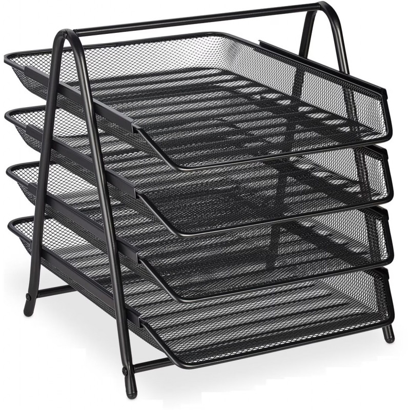 Хоризонтална поставка, метална мрежа, 4 бр. комплект 160210