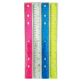 Линия 30 см, пластмасова, цветна 120310