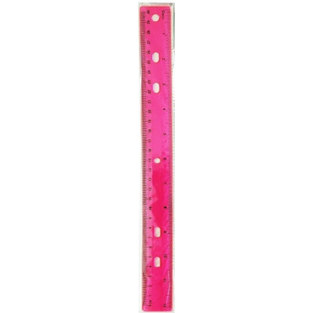 Линия 30 см, пластмасова, цветна 120310