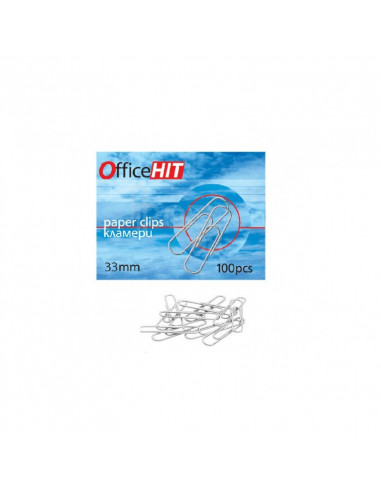 Кламери Office Hit 33 мм,  ⋙ на цена от 0.40лв  - Allegro-bg.com