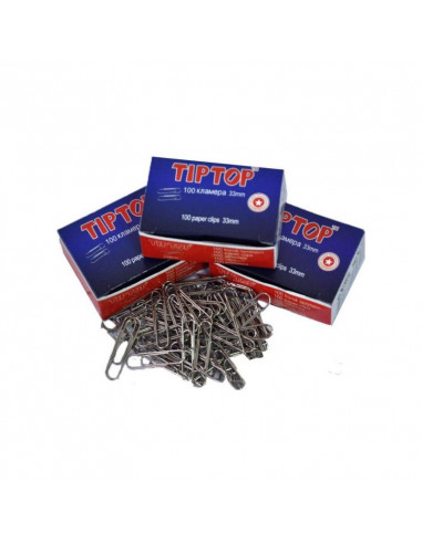 Кламери Tip-Top 33 мм, 100 ⋙ на цена от 0.37лв  - Allegro-bg.com