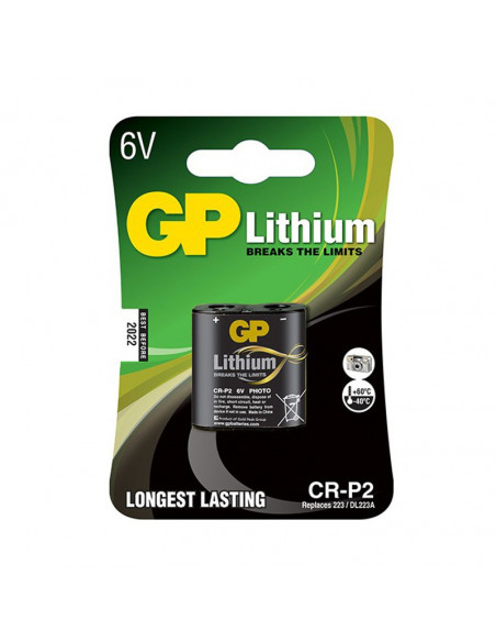 Батерия GP CR-Р2, 6V, 1  ⋙ на цена от 10.37лв  - Allegro-bg.com
