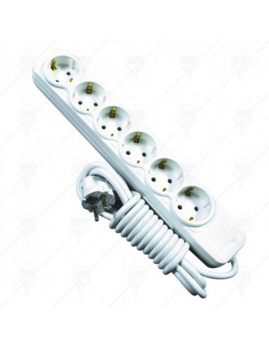 Разклонител, 6 гнезда, 3. ⋙ на цена от 12.24лв  - Allegro-bg.com