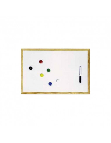 Бяла дъска с дървена рамка ⋙ на цена от 18.37лв  - Allegro-bg.com