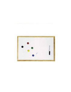 Бяла дъска с дървена рамка ⋙ на цена от 30.61лв  - Allegro-bg.com