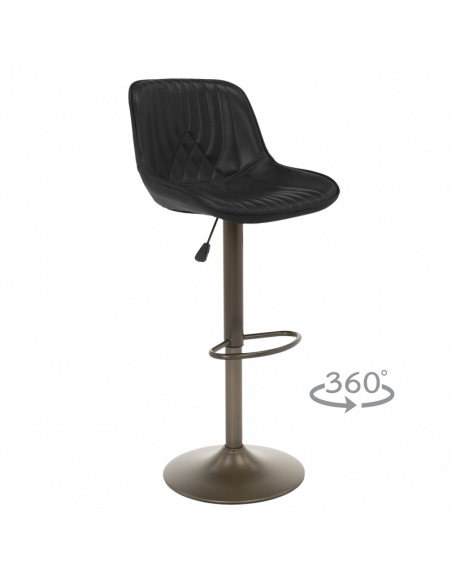 Бар стол PORUS - черно  ⋙ на цена от 73.20лв  - Allegro-bg.com