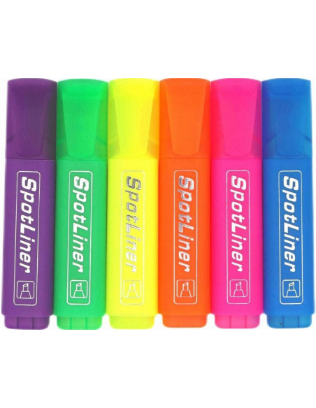 Текстмаркер SpotLiner, 6 цвята, комплект 1302366