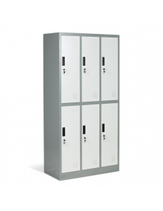 Метален шкаф Carmen CR-1243 J LUX - сив / тъмносив ⋙ на цена от 252.00лв  - Allegro-bg.com