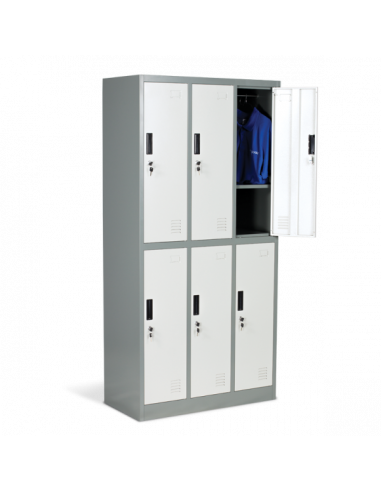 Метален шкаф Carmen CR-1243 J LUX - сив / тъмносив ⋙ на цена от 252.00лв  - Allegro-bg.com