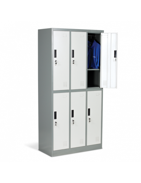 Метален шкаф Carmen CR-1243 J LUX - сив / тъмносив ⋙ на цена от 252.00лв  - Allegro-bg.com