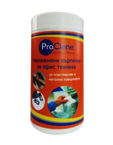 Кърпички ProClene за офис техника, навлажнени, в туба 111401