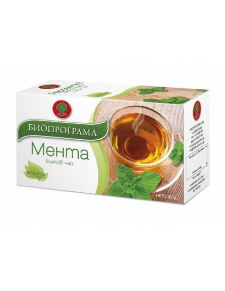 Чай Биопрограма, Мента  ⋙ на цена от 1.78лв  - Allegro-bg.com