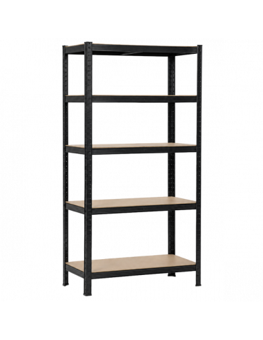 Метален стелаж Carmen CR-1016 - 180х90х45 см, до 250 кг на рафт - черен ⋙ на цена от 54.00лв  - Allegro-bg.com