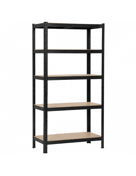 Метален стелаж Carmen CR-1016 - 180х90х45 см, до 250 кг на рафт - черен ⋙ на цена от 54.00лв  - Allegro-bg.com