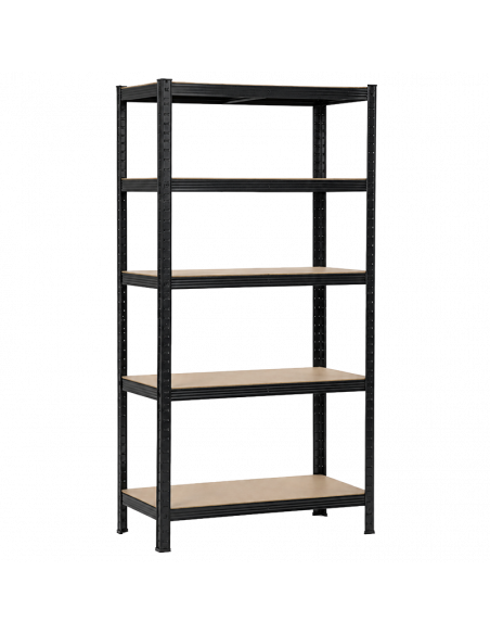 Метален стелаж Carmen CR-1016 - 180х90х45 см, до 250 кг на рафт - черен ⋙ на цена от 54.00лв  - Allegro-bg.com