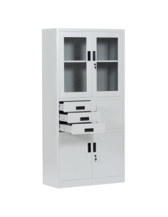Метален шкаф Carmen CR-1240 E K - сив ⋙ на цена от 252.00лв  - Allegro-bg.com 2