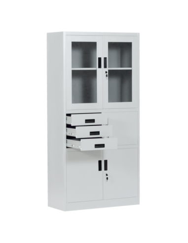 Метален шкаф Carmen CR-1240 E K - сив ⋙ на цена от 252.00лв  - Allegro-bg.com